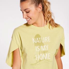 T-shirt Crop Boriken - Verde - T-shirt Montanha Mulher tamanho M