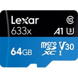 Cartão Memória MicroSDXC Lexar LSDMI064-633X V30 633x - 64GB
