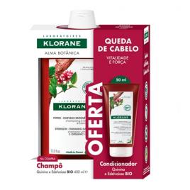 Klorane Capilar Shampoo Quinina e Edelvaisse 400ml + OFERTA Condionador 50ml