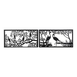 Figura Decorativa  Pássaros Metal (2 pcs) (96 x 1 x 50 cm)