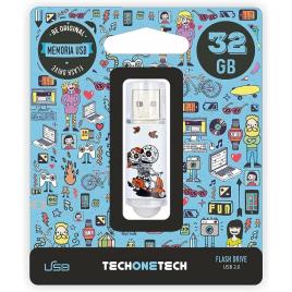 Memória USB Tech One Tech Calavera Moto TEC4002-32 32 GB