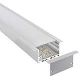 Kit - perfil aluminio osic v2 para fitas led 1 metro