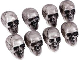 Pack  de 8 Crânios de Esqueleto (4 cm - Halloween)