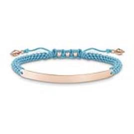 Bracelete Feminino Thomas Sabo Lba0062-597-1 Azul Ouro Rosa Prata