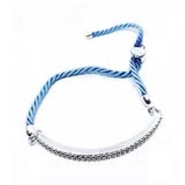 Bracelete Feminino Panarea Bs19pl2az Azul Prata Prateado (ajustável)
