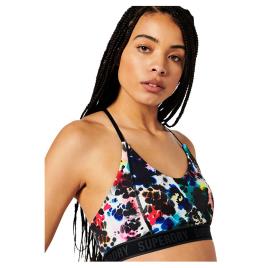 Superdry Train Mid Impact Elastic Bra XS Abstract Ink Micro