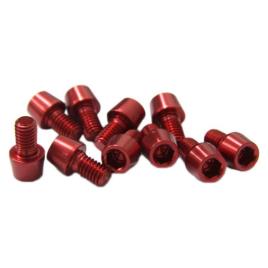 Parafusos Alu7075t6 10 Unidades M6 x 10 mm Red