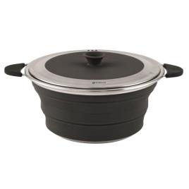 Collaps Pot With Lid One Size Midnight Black
