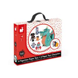 Janod Adventure Paper Toys Characters 6-124 Months Multicolor