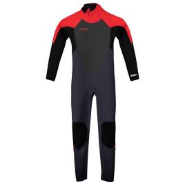 O´neill Wetsuits Zip Suit Boy Nas Costas Epic 3/2 Mm 14 Years Gunmetal / Black / Red / Red