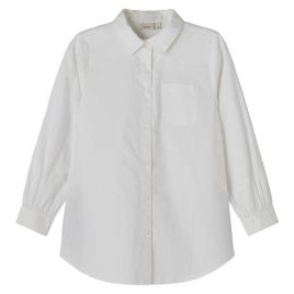 Name It Camisa De Manga Longa Befred Long 146-152 cm Bright White