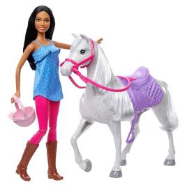 Barbie Boneca E Cavalo Com Sela E Rédeas 3 Years Multicolor