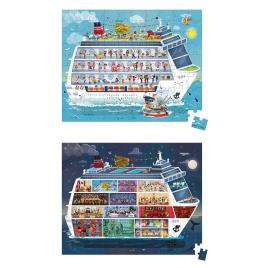 X 2 Puzzles Cruise Ship 100 And 200 Pcs 200 Multicolor