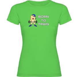 Camiseta De Manga Curta Born To Train XL Light Green