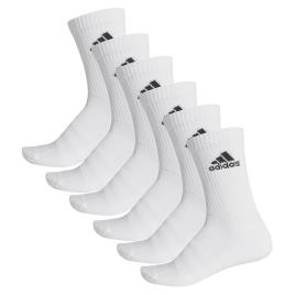 Adidas Meias Cushion Crew 6 Pares EU 37-39 White / White / White / White