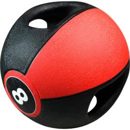 Pure2improve Bola Medicinal Com Alças 8 Kg 8 kg Black / Red