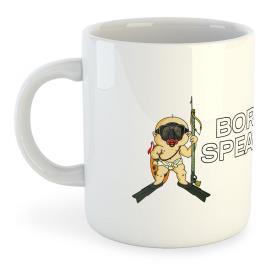 Caneca Born To Spearfishing 325ml One Size White