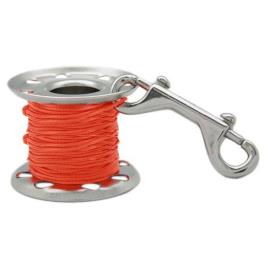 Stainless Steel Finger Spool With Double End Clip 30 m Orange