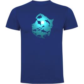 Kruskis Camiseta De Manga Curta Underwater Dream XL Royal Blue