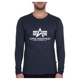 Alpha Industries Camiseta De Manga Comprida Basic M Navy