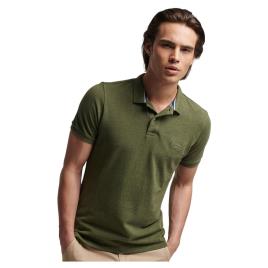 Superdry Polo Manga Curta Classic Pique M Thrift Olive Marl