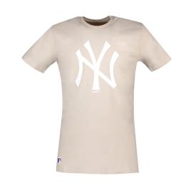Camiseta De Manga Curta Mlb Seasonal Team Logo New York Yankees M Med Beige