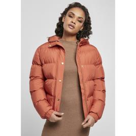 Urban Classics Casaco Hooded Puffer M Red Pale
