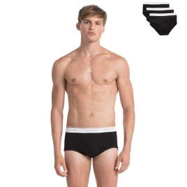 Calvin Klein Underwear Algodão Escorregar Classics 3 Unidades L Black