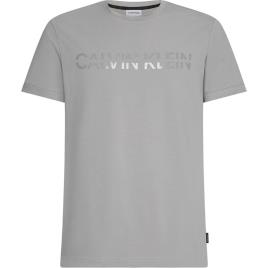 Calvin Klein Camiseta De Manga Curta Matt Shine Split Logo L Grey Fog
