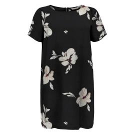 Only Vestito Curto Manga Curta Carlux Tunic 48 Black / Aop Florence Flower