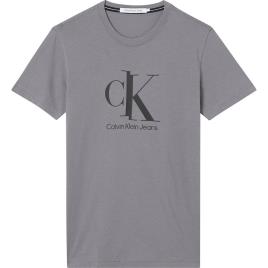 Calvin Klein Jeans Camiseta De Manga Curta Spliced Center Chest S Fossil Grey