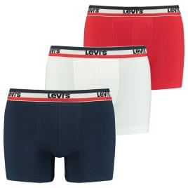 Levi´s ® Boxer Logo 3 Unidades S White / Blue / Red