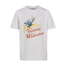 Mister Tee T-shirt Infantil Mister Tee Thinking Of A Masterplan 146-152 cm White