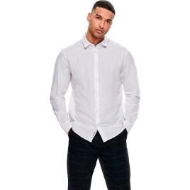 Only & Sons Camisa Manga Comprida Caiden Life Solid Linen S White