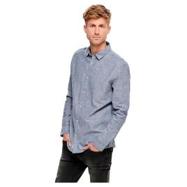 Only & Sons Camisa Manga Comprida Caiden Life Solid Linen XL Dress Blues