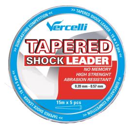 Tapered Shock Leader 15 M 5 Unidades 0.370-0.700 mm Clear