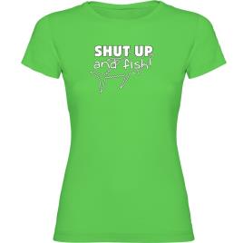Kruskis Camiseta De Manga Curta Shut Up And Fish L Light Green