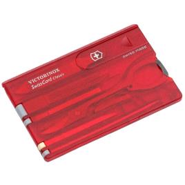 Victorinox Swisscard Transparent One Size Red