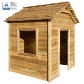 vidaXL Casa de brincar de exterior 123x120x146 cm madeira de pinho