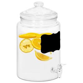 vidaXL Dispensador de bebidas com etiqueta 5800 ml vidro