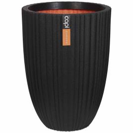 Capi Vaso elegante e baixo Urban Tube 34x46 cm preto KBLT782