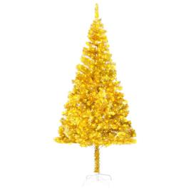 Árvore Natal Artificial + Luzes Led/suporte 210 cm Pet Dourado