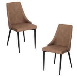 Presentes Miguel - Pack 2 Cadeiras Stoik Vintage - Marrom