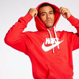 Sweatshirt Nike Club Logo - Vermelho - Sweat Homem