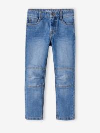 Jeans direitos Morfológicos e indestrutíveis, para menino, medida das ancas Larga azul escuro desbotado