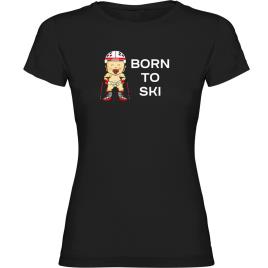Camiseta De Manga Curta Born To Ski XL Black