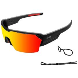 Ocean Sunglasses Oculos Escuros Race Red Nosepad / Tips / CAT3 Shiny Black