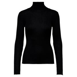Selected Suéter Tricotado Com Gola Enrolada Costina S Black