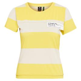 Camiseta Manga Curta Slim Fit Wide Stripe XS Whitebait/Bright Yellow Cab Rugby