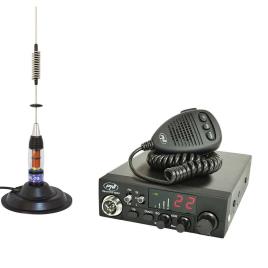 Pni Estação De Rádio Cb Kit Asq + Ml Escort Hp 8024 70 Cb Antena Com Imán One Size Black